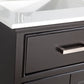 30 Inch Single Sink Bathroom Vanity in Espresso with White Marble Countertop - Vanity Art VA1030E