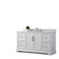 60 Inch Single Sink Bathroom Vanity in White with Marble Countertop & Backsplash - Vanity Art VA5060-SW