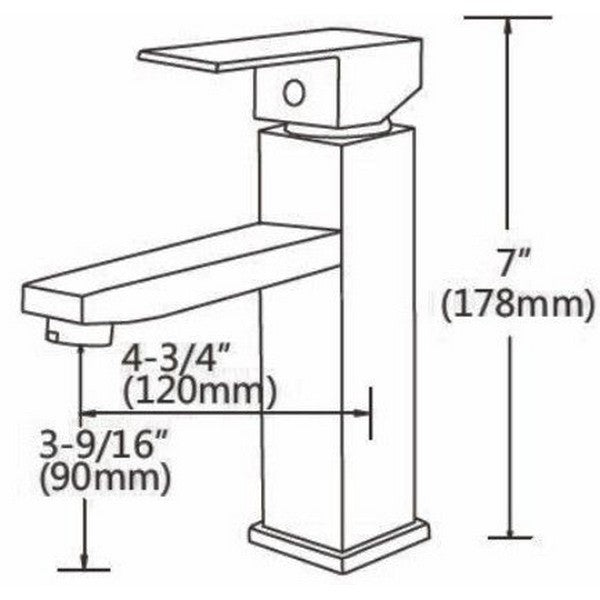 Ratel Single Handle Bathroom Faucet 4 3/4" x 7" Brushed Nickel (RA-1771BN)