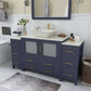 60 Inch Single Sink Bathroom Vanity in Blue with Marble Countertop - Vanity Art VA3136-60B