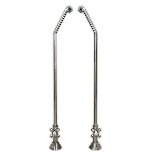 Clawfoot Tub Wall Mount Supply Lines-Brushed Nickel (CAM342-BN)