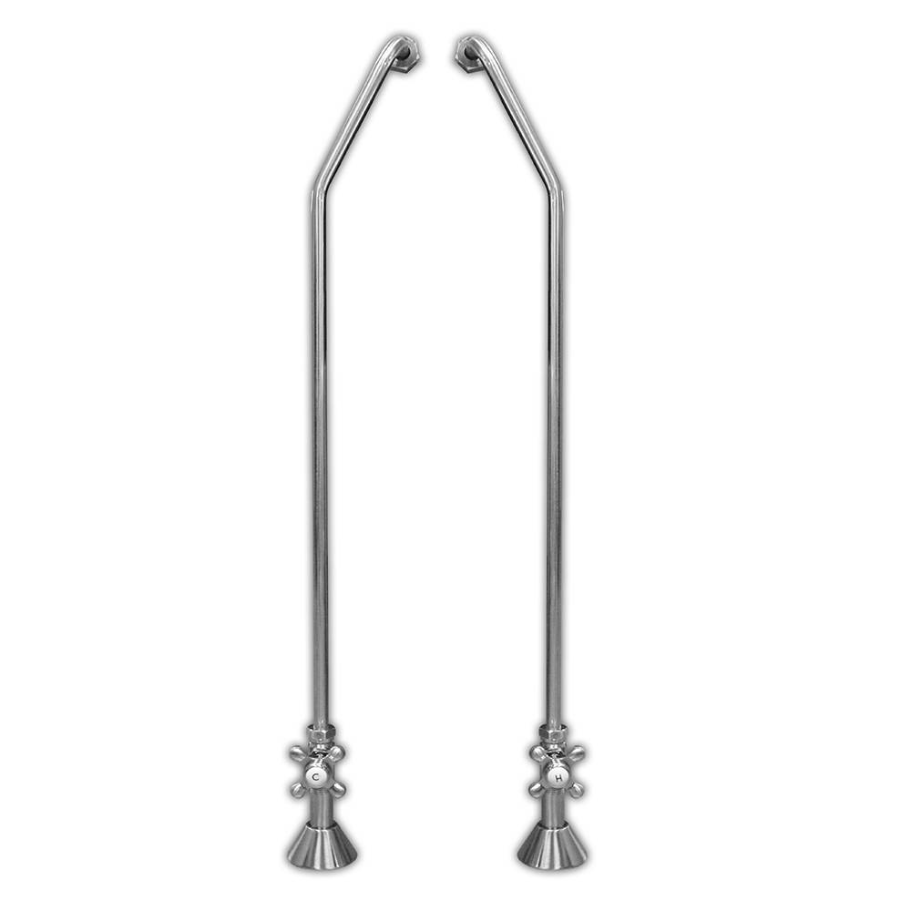 Clawfoot Tub Wall Mount Supply Lines-Polished Chrome (CAM342-CP)