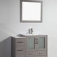 42 Inch Single Sink Bathroom Vanity in Gray with Ceramic Countertop - Vanity Art VA3030-42G