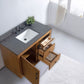 42 Inch Single Sink Bathroom Vanity in Tan with Limestone Top - Vanity Art VA7042-T-BT