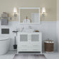 36 Inch Single Sink Bathroom Vanity in White with Marble Countertop - Vanity Art VA3136W