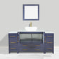 60 Inch Single Sink Bathroom Vanity in Blue with Marble Countertop - Vanity Art VA3136-60B