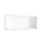 59 Inch Freestanding White Acrylic Bathtub with Overflow And Pop-Up Drain - Vanity Art VA6814-S-PW