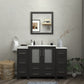 54 Inch Single Sink Bathroom Vanity in Espresso with Ceramic Countertop - Vanity Art VA3030-54E