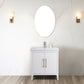 30 Inch Single Sink Bathroom Vanity in White with Ceramic Top - Vanity Art VA9030-W