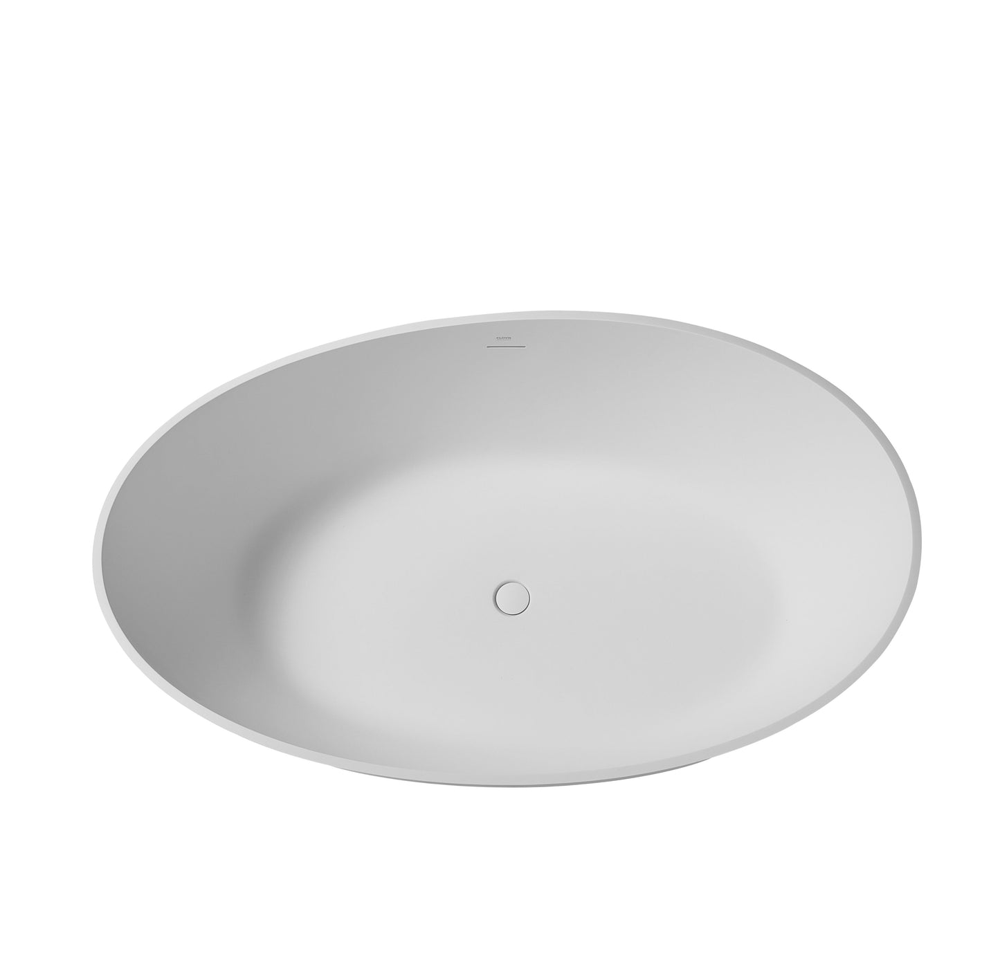 Freestanding Solid Surface Resin Matte Bathtub 63 Inch x 37.5 Inch - Vanity Art VA6918-ML