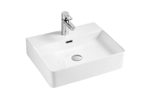Ceramic Rectangular Vessel Sink 19 7/10"W x 5 1/10"H x 16 1/2"D (RA-AB5721)
