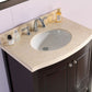 Estella 32" Brown Bathroom Vanity with Jerusalem Gold Marble Countertop