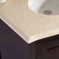 Estella 32" Brown Bathroom Vanity with Jerusalem Gold Marble Countertop