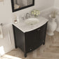 Estella 32" Espresso Bathroom Vanity with White Carrara Marble Countertop