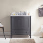 Estella 32" Grey Bathroom Vanity with White Carrara Marble Countertop