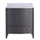 Estella 32" Grey Bathroom Vanity with White Carrara Marble Countertop