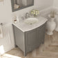 Estella 32" Grey Bathroom Vanity with White Carrara Marble Countertop