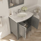 Estella 32" Grey Bathroom Vanity with White Carrara Marble Countertop