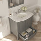 Estella 32" Grey Bathroom Vanity with White Carrara Marble Countertop