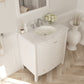 Estella 32" White Bathroom Vanity with White Carrara Marble Countertop