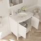 Estella 32" White Bathroom Vanity with White Carrara Marble Countertop