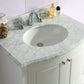 Estella 32" White Bathroom Vanity with White Carrara Marble Countertop