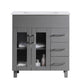 Nova 32" Grey Bathroom Vanity with White Ceramic Basin Countertop