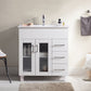 Nova 32" White Bathroom Vanity with White Ceramic Basin Countertop