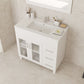 Nova 36" White Bathroom Vanity with White Ceramic Basin Countertop