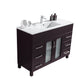 Nova 48" Brown Bathroom Vanity with White Ceramic Basin Countertop