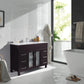 Nova 48" Brown Bathroom Vanity with White Ceramic Basin Countertop