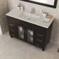 Nova 48" Brown Bathroom Vanity with White Ceramic Basin Countertop