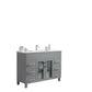 Nova 48" Grey Bathroom Vanity with White Ceramic Basin Countertop