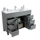 Nova 48" Grey Bathroom Vanity with White Ceramic Basin Countertop