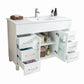 Nova 48" White Bathroom Vanity with White Ceramic Basin Countertop