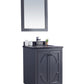 Odyssey 24" Maple Grey Bathroom Vanity with Black Wood Marble Countertop