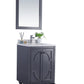 Odyssey 24" Maple Grey Bathroom Vanity with Black Wood Marble Countertop