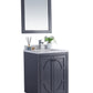 Odyssey 24" Maple Grey Bathroom Vanity with White Carrara Marble Countertop