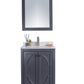 Odyssey 24" Maple Grey Bathroom Vanity with White Quartz Countertop