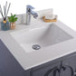 Odyssey 24" Maple Grey Bathroom Vanity with White Quartz Countertop