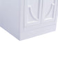 Odyssey 24" White Bathroom Vanity with Black Wood Marble Countertop