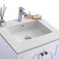 Odyssey 24" White Bathroom Vanity with Matte White VIVA Stone Solid Surface Countertop