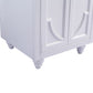 Odyssey 24" White Bathroom Vanity with Matte White VIVA Stone Solid Surface Countertop