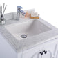 Odyssey 24" White Bathroom Vanity with White Carrara Marble Countertop