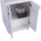 Odyssey 24" White Bathroom Vanity with White Carrara Marble Countertop