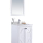 Odyssey 24" White Bathroom Vanity with White Quartz Countertop