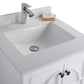 Odyssey 24" White Bathroom Vanity with White Quartz Countertop