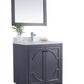 Odyssey 30" Maple Grey Bathroom Vanity with Black Wood Marble Countertop