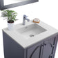 Odyssey 30" Maple Grey Bathroom Vanity with Matte White VIVA Stone Solid Surface Countertop