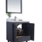 Odyssey 30" Maple Grey Bathroom Vanity with Matte White VIVA Stone Solid Surface Countertop